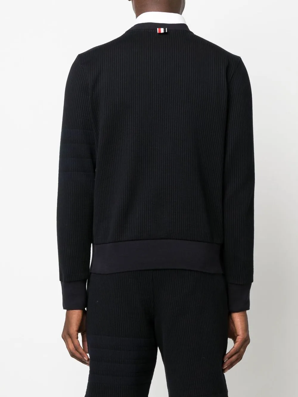 Shop Thom Browne 4-bar Seersucker Sweatshirt In Blau