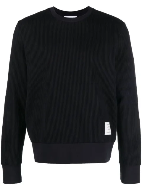 Thom Browne 4-Bar seersucker sweatshirt