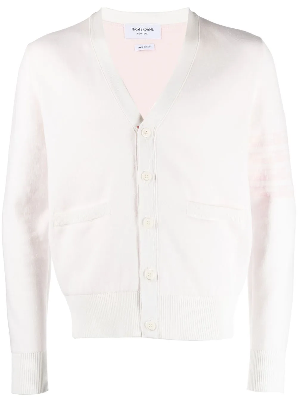 Thom Browne Hector Icon V-neck cardigan - White