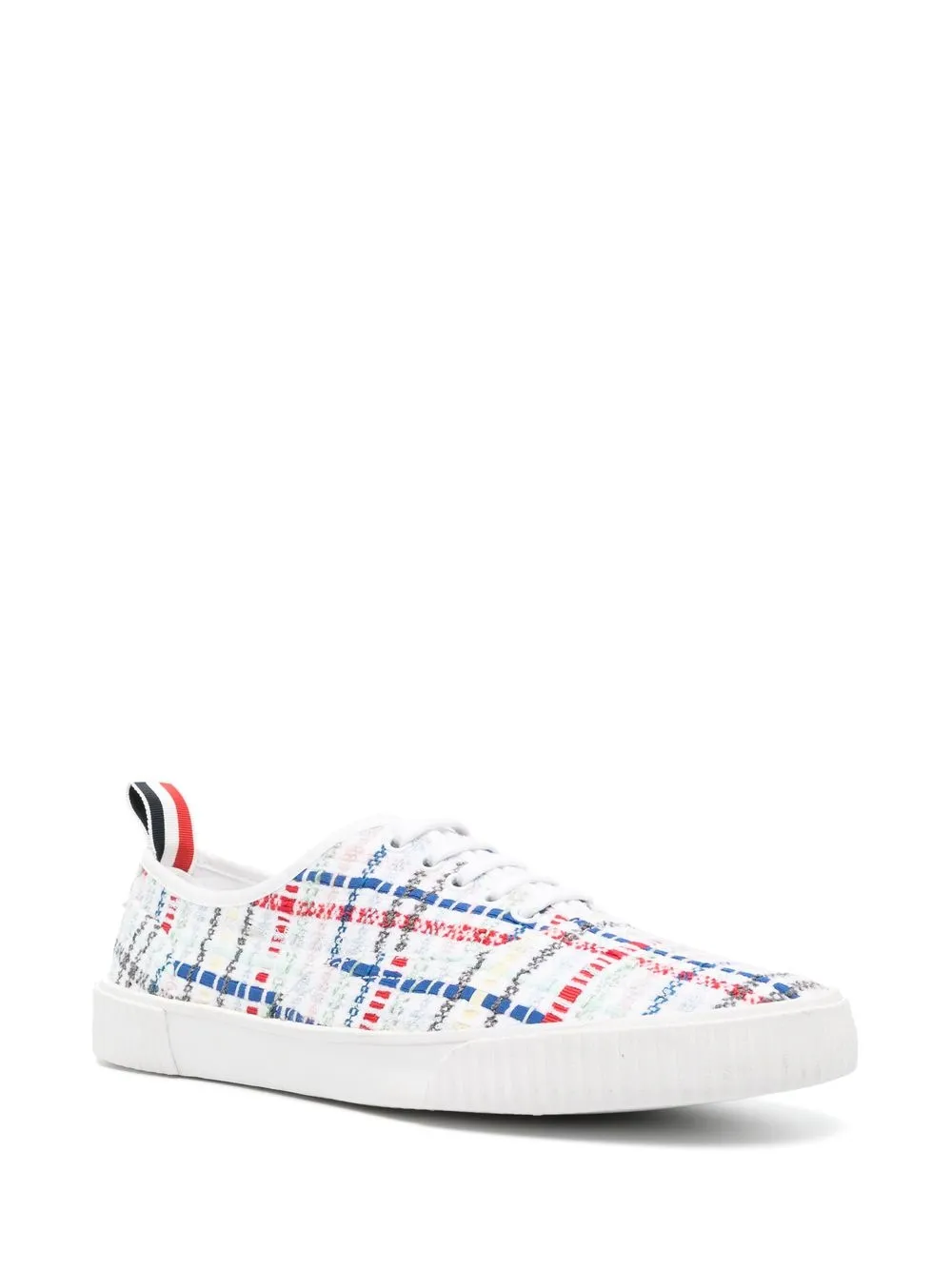 Thom Browne Heritage seersucker tulle sneakers - Wit