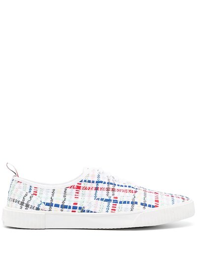 Thom Browne - Heritage seersucker tulle sneakers