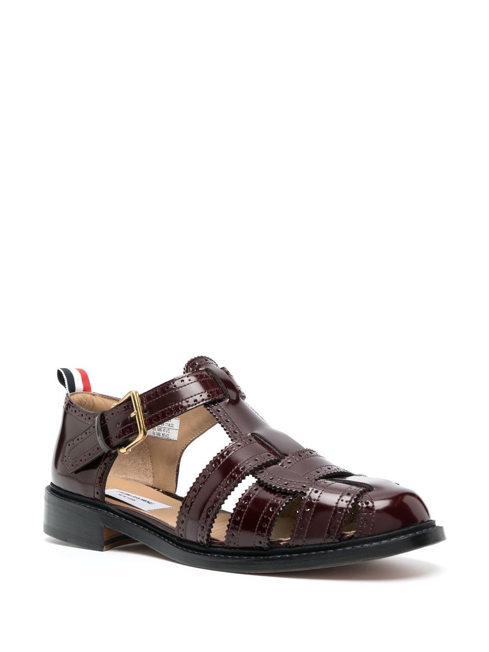 Thom Browne brogue-style caged sandals - Rood