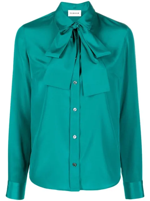 P.A.R.O.S.H. blusa con moño en el cuello