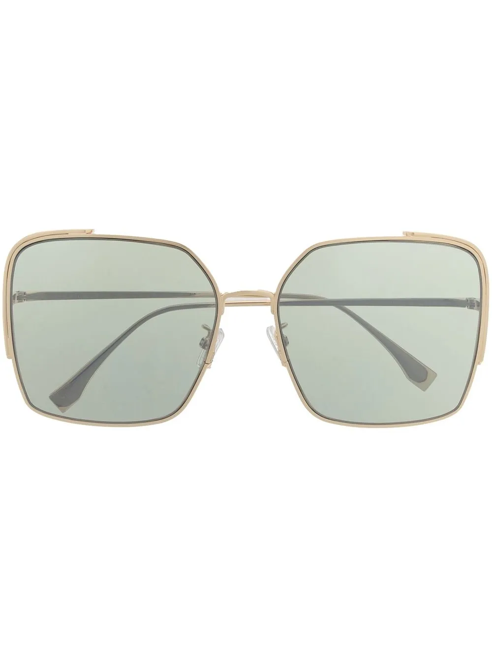 

Fendi Eyewear lentes de sol con armazón cuadrada oversize - Verde
