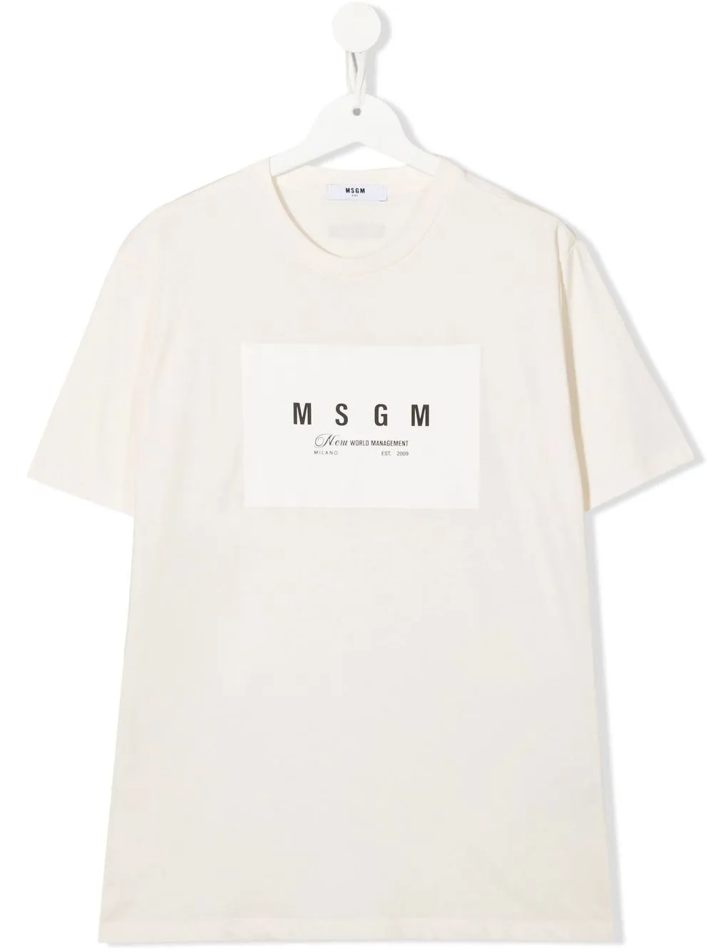 

MSGM Kids playera con logo estampado - Blanco