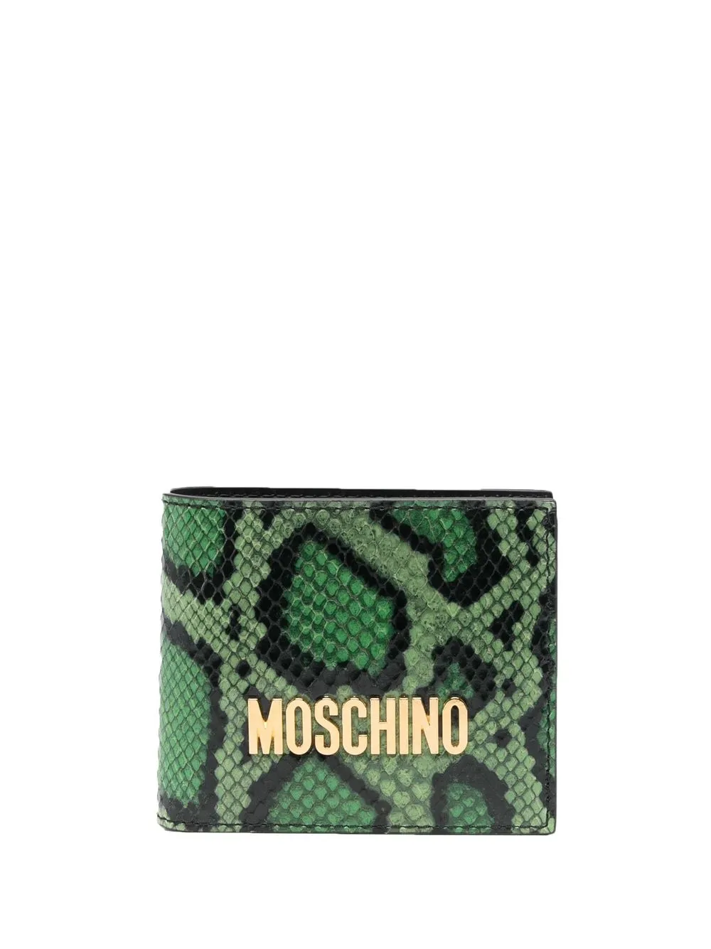 

Moschino snakeskin-print folded wallet - Green