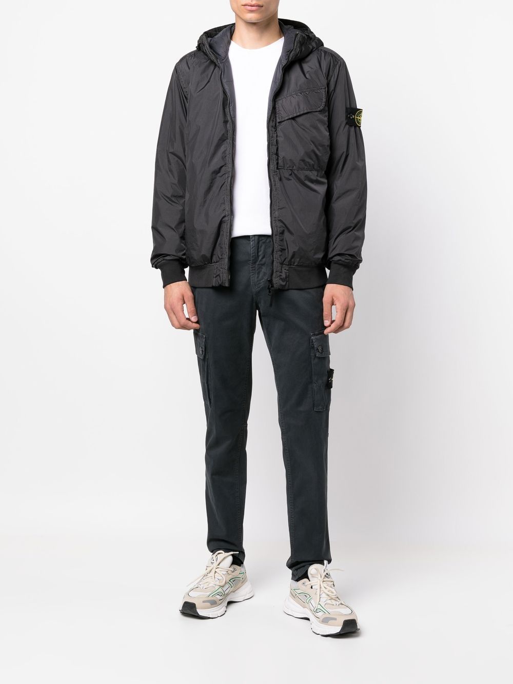 Stone Island Jack met capuchon - Blauw