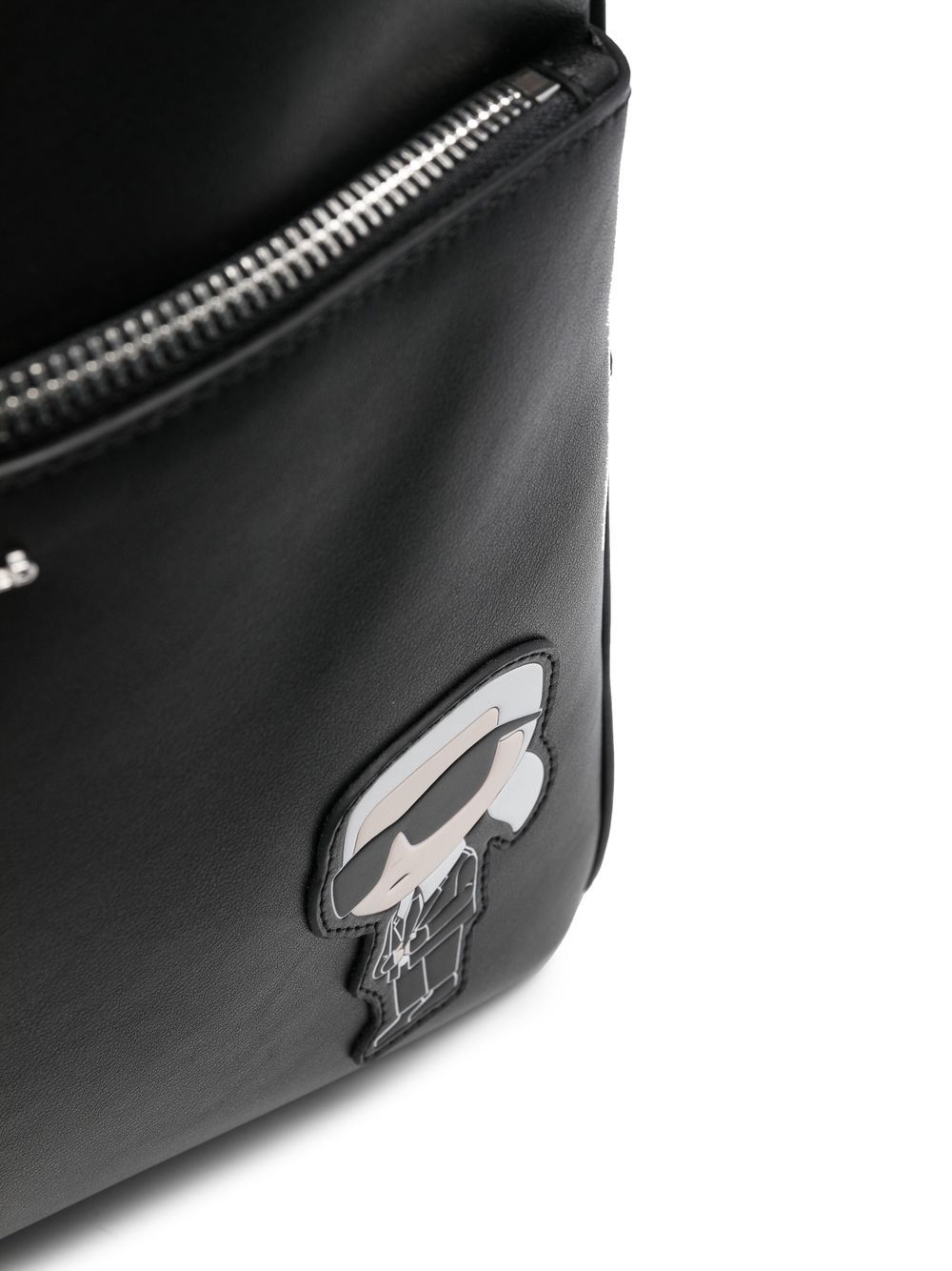 Shop Karl Lagerfeld K/ikonik 2.0 Leather Backpack In Black