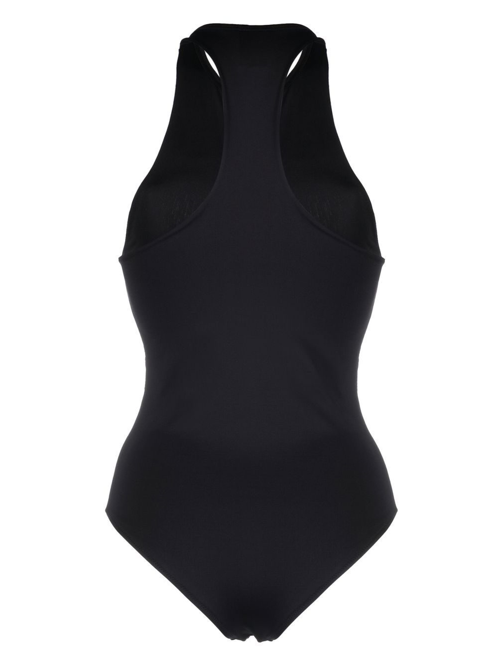 Shop Karl Lagerfeld Sporty Logo Swimsuit In Black