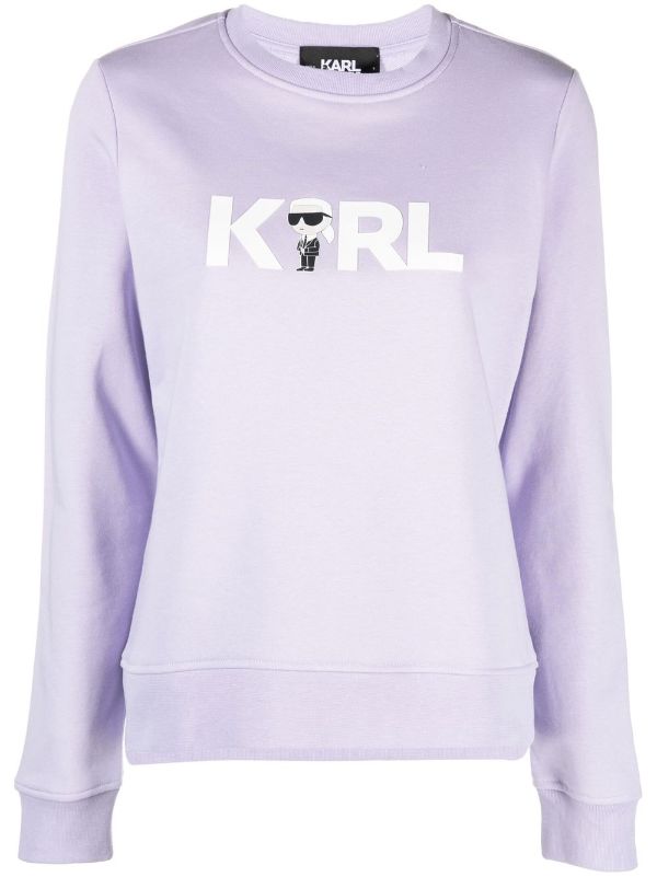 Karl Lagerfeld Ikonik Karl All-over Monogram Sweatshirt in White for Men