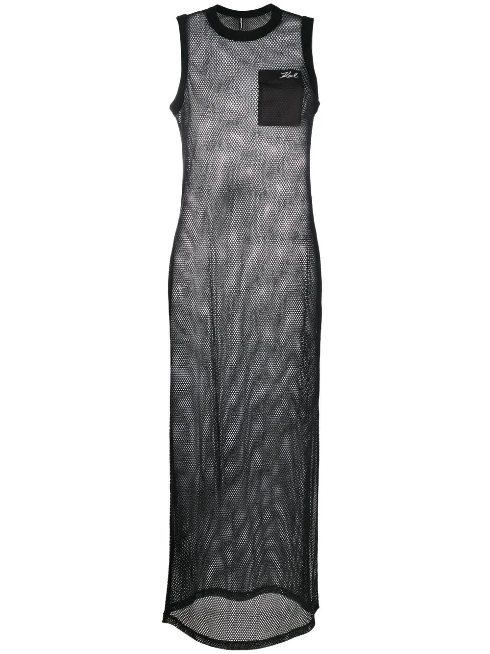

Karl Lagerfeld mesh maxi beach dress - Black