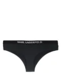 Karl Lagerfeld Logo-print hipster bikini bottoms - Black
