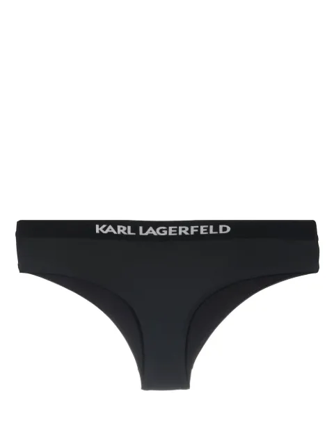Karl Lagerfeld Logo-print hipster bikini bottoms