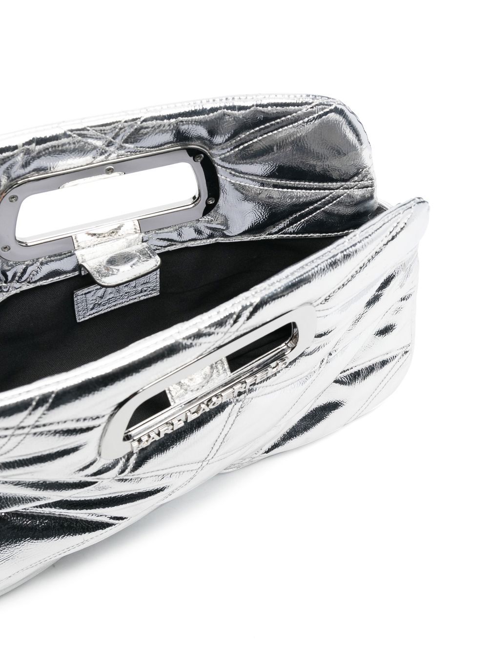 Karl Lagerfeld K\Disk Metallic Clutch Bag