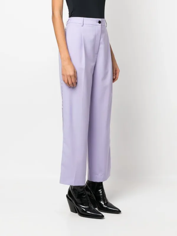 Karl Lagerfeld ハイウエスト クロップドパンツ | パープル | FARFETCH JP