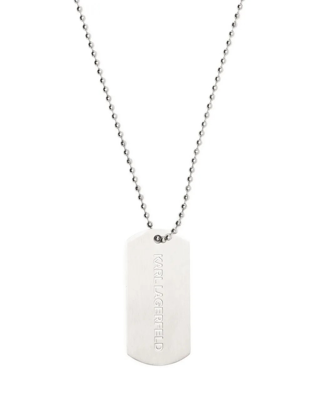 

Karl Lagerfeld ID logo-plaque necklace - Silver