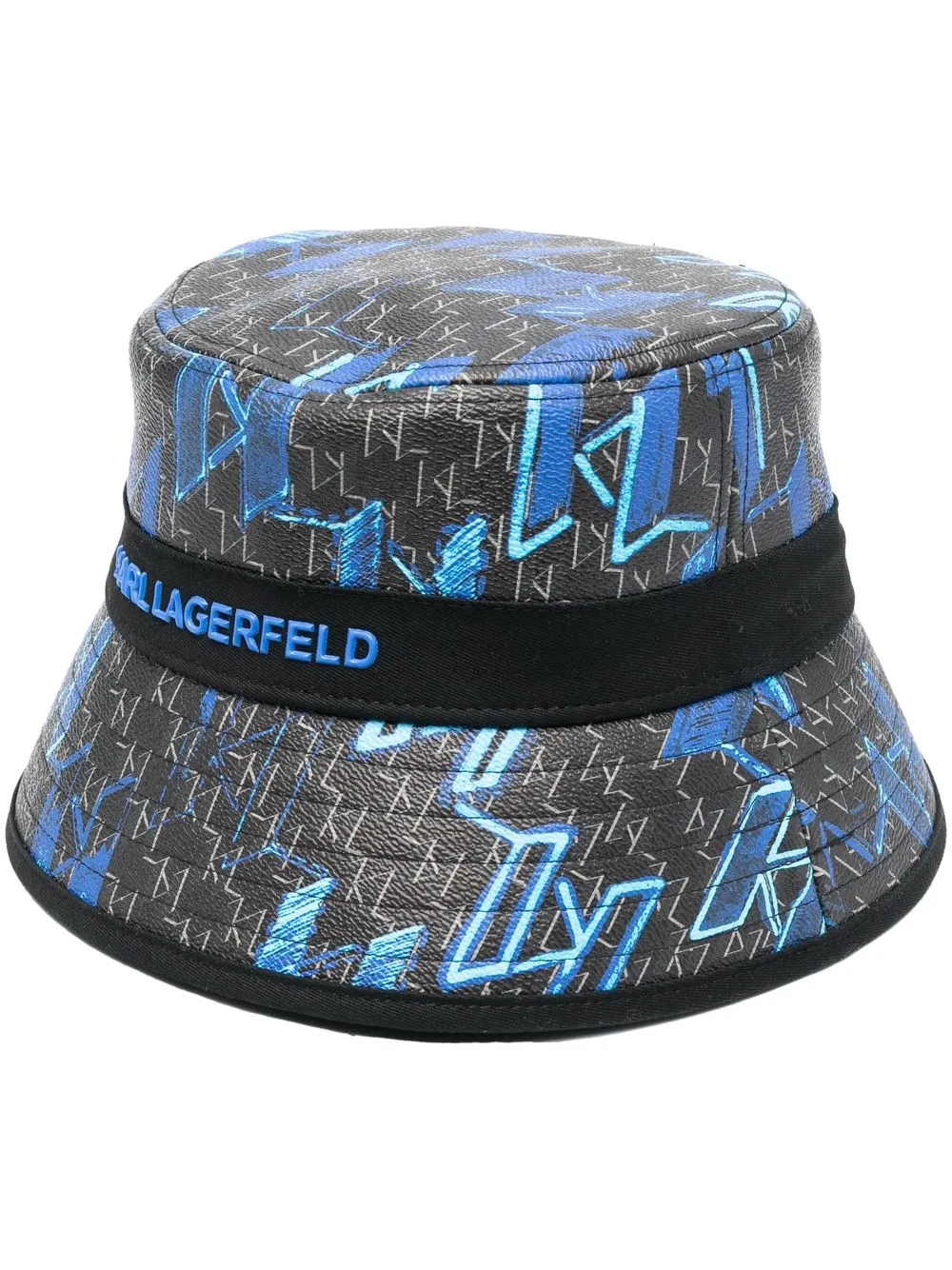 

Karl Lagerfeld K/Mono graffiti-print bucket hat - Black