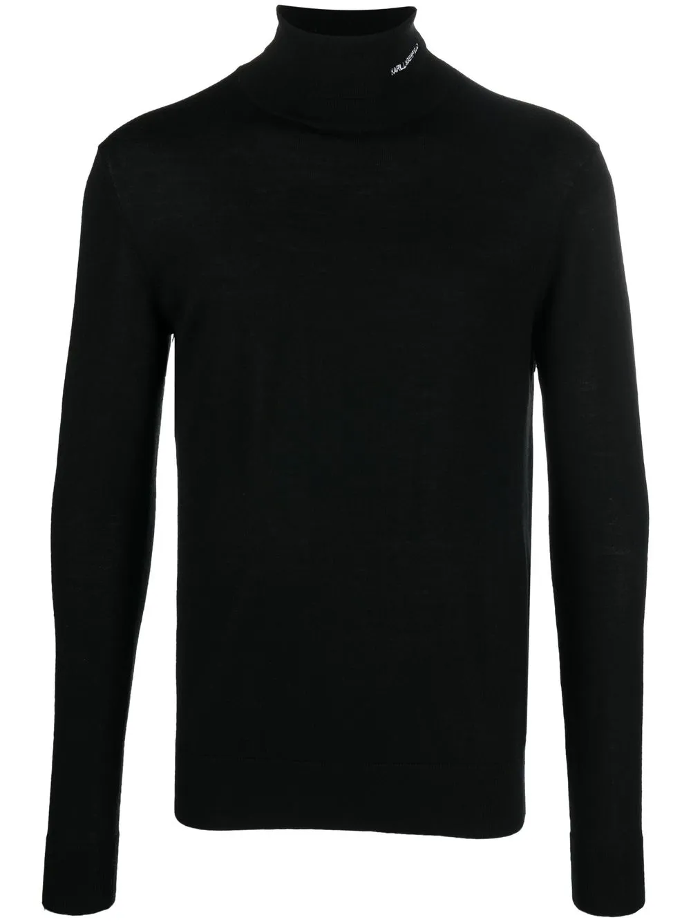 

Karl Lagerfeld embroidered-logo roll-neck jumper - Black