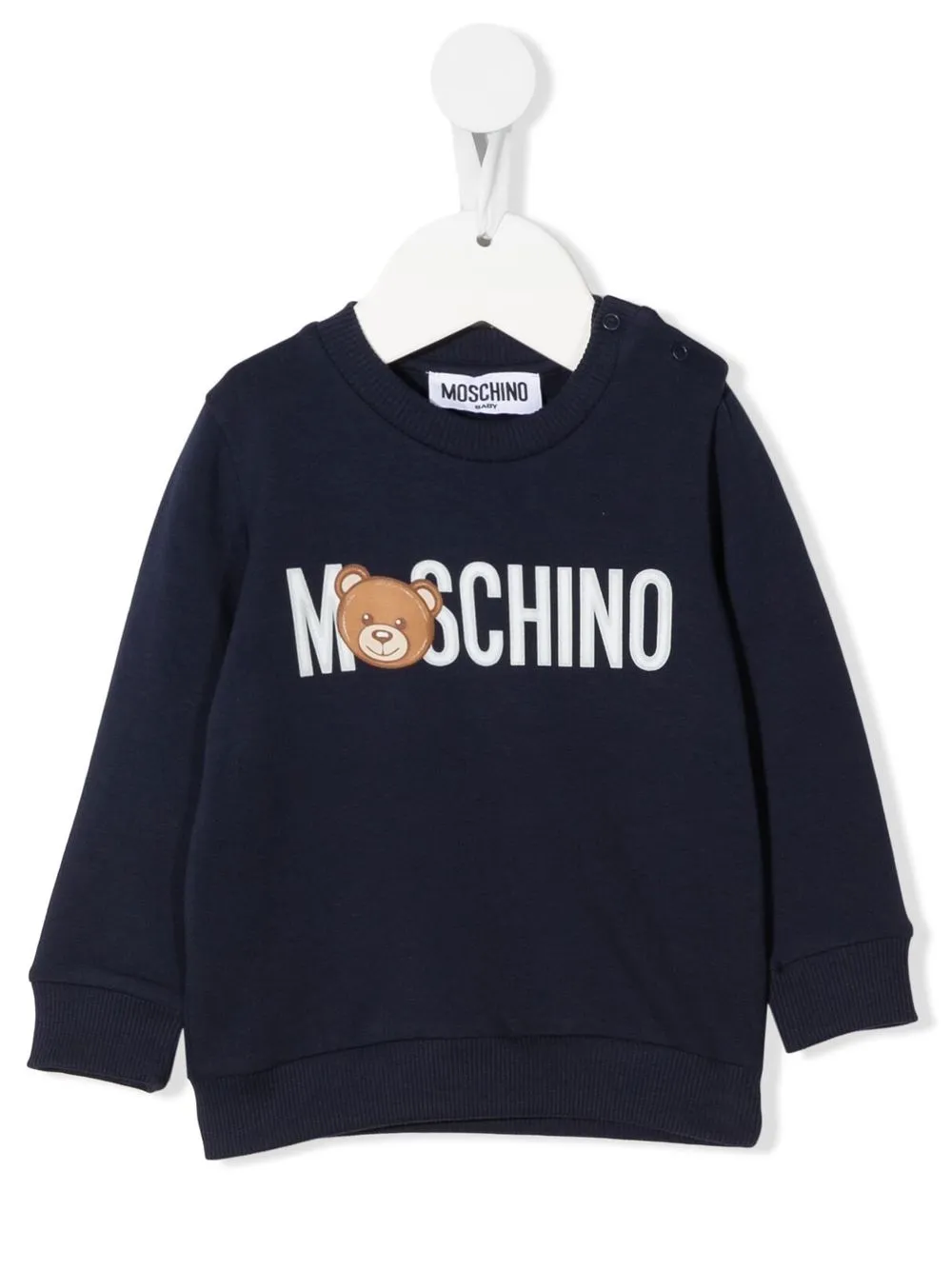 

Moschino Kids sudadera con logo estampado - Azul