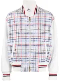 Thom Browne gingham-check bomber jacket - White