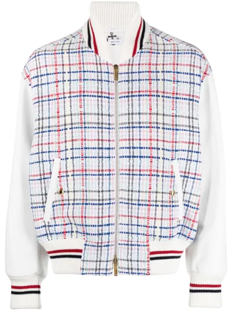 Thom Browne gingham-check bomber jacket