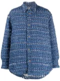 Thom Browne denim-tweed shirt jacket - Blue