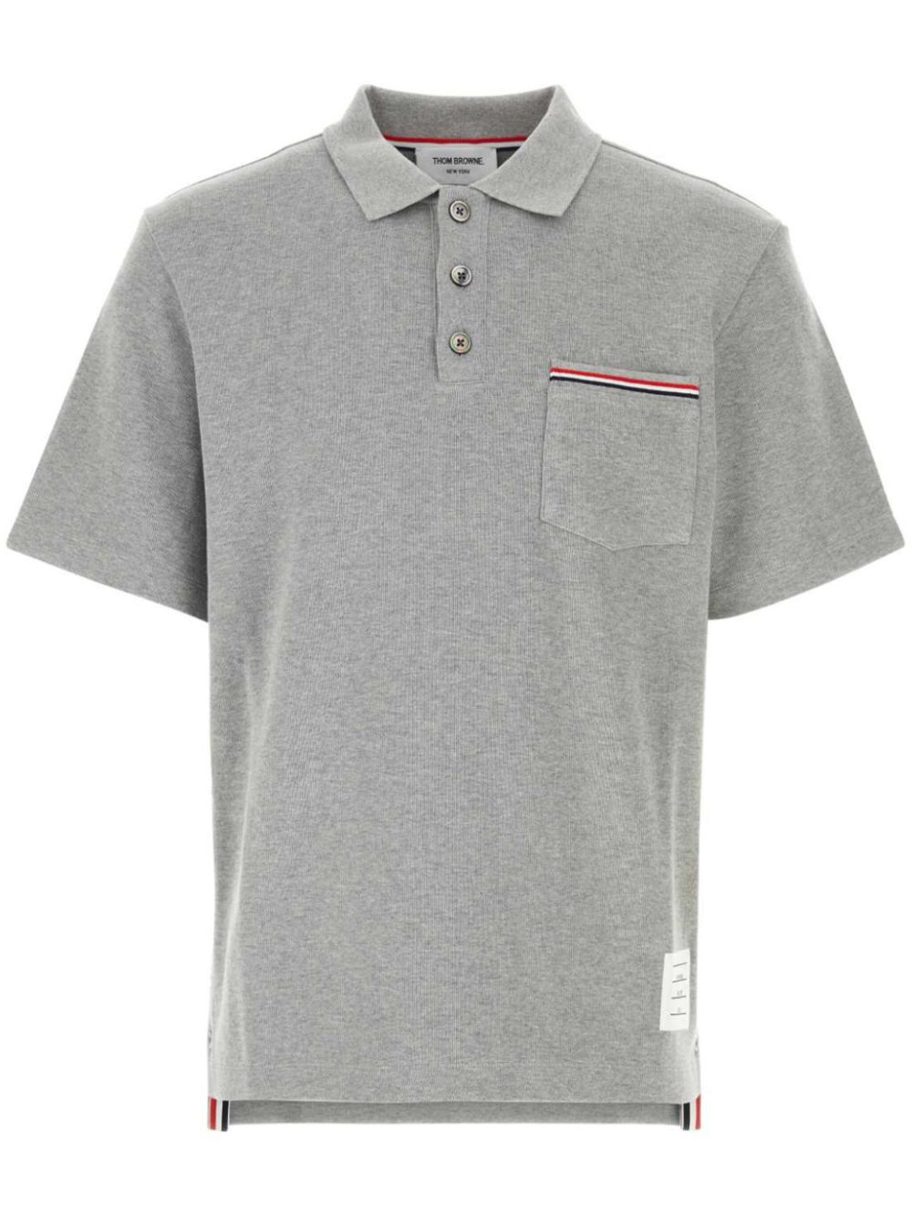 Thom Browne short-sleeve polo shirt - Grey