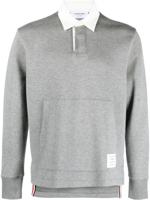 Thom Browne playera tipo polo con parche del logo