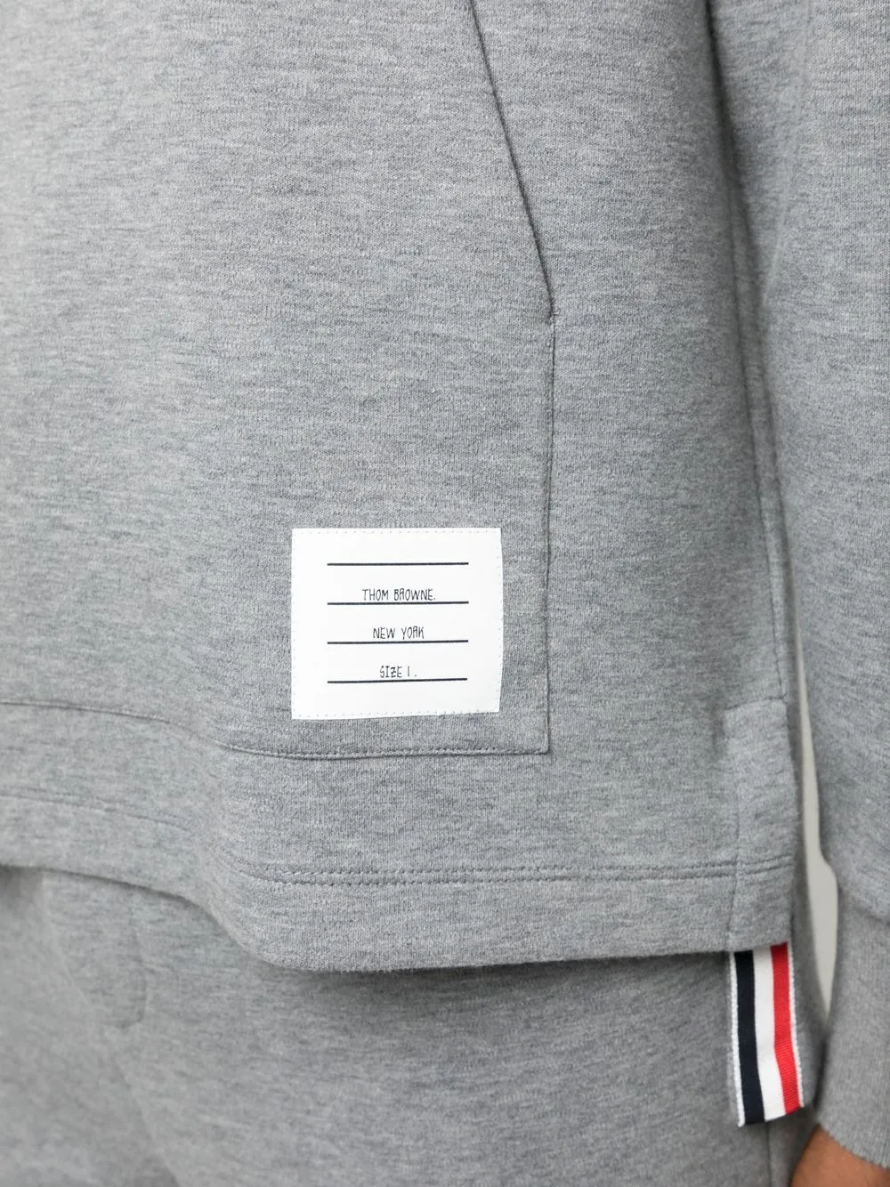 Thom Browne Logo-patch Rugby Polo Top In Grey