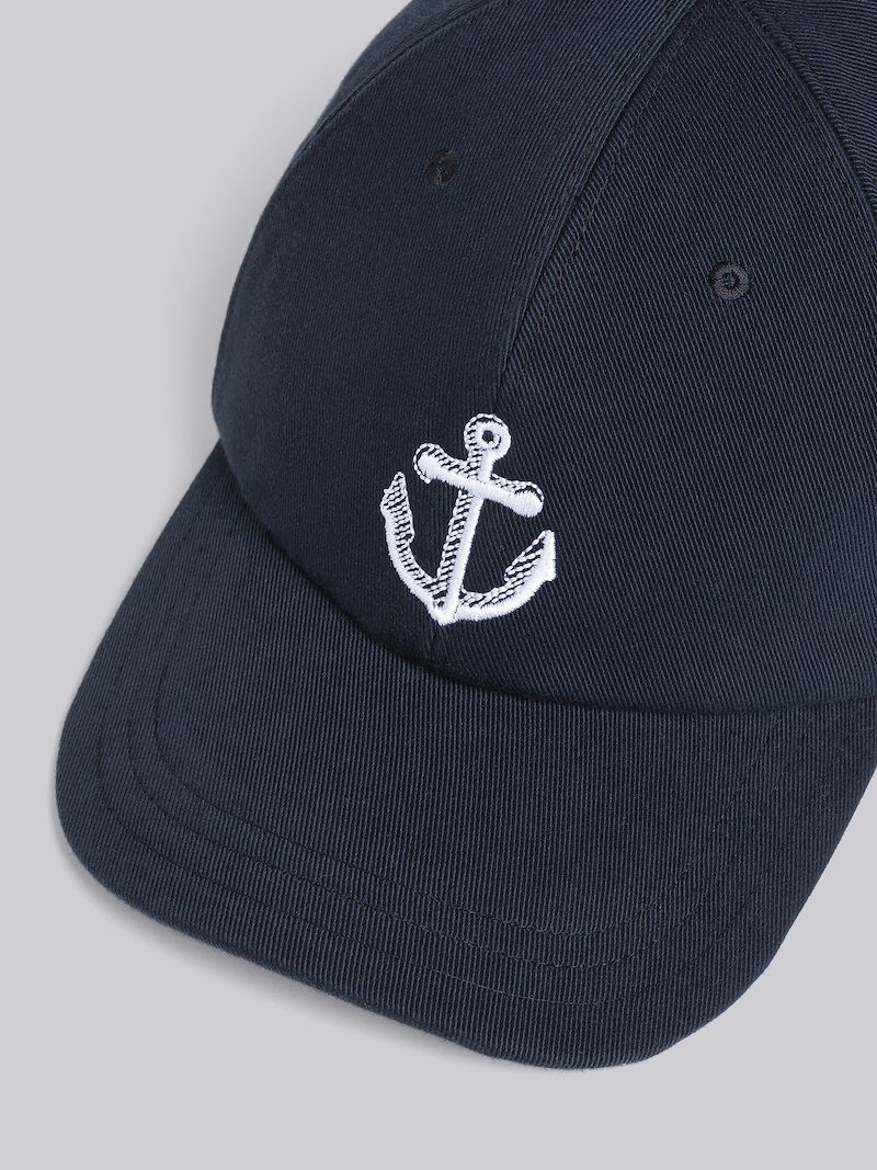 Satin Stitch Anchor 6-Panel Baseball Cap | Thom Browne Official