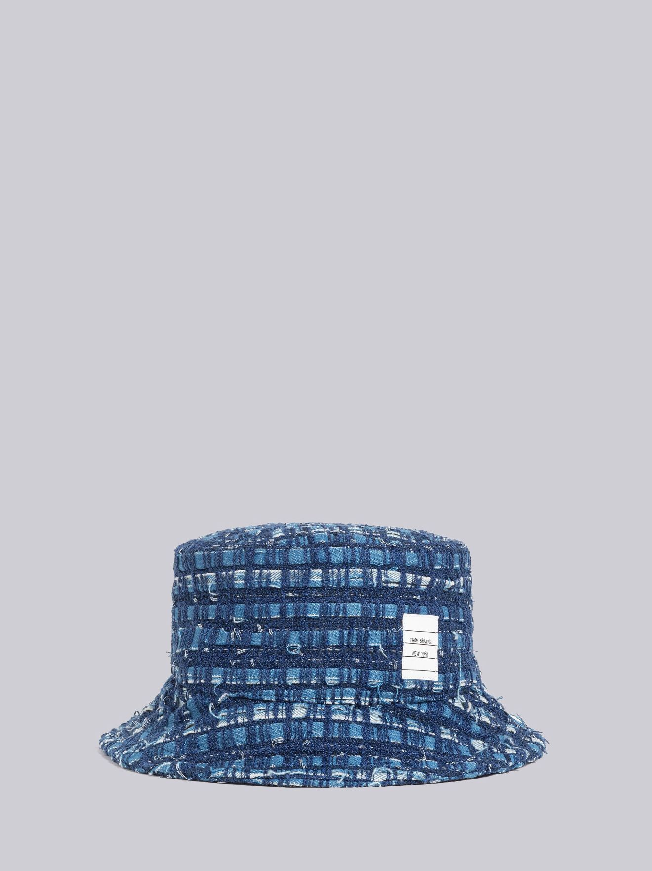 Denim Ribbon Tweed Classic Bucket Hat | Thom Browne Official