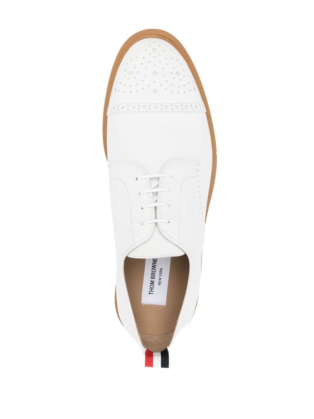Shop Thom Browne Cap-top Derby Shoes In Weiss