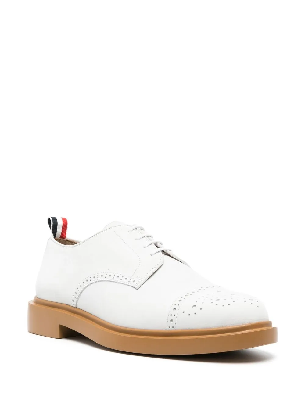 Shop Thom Browne Cap-top Derby Shoes In Weiss