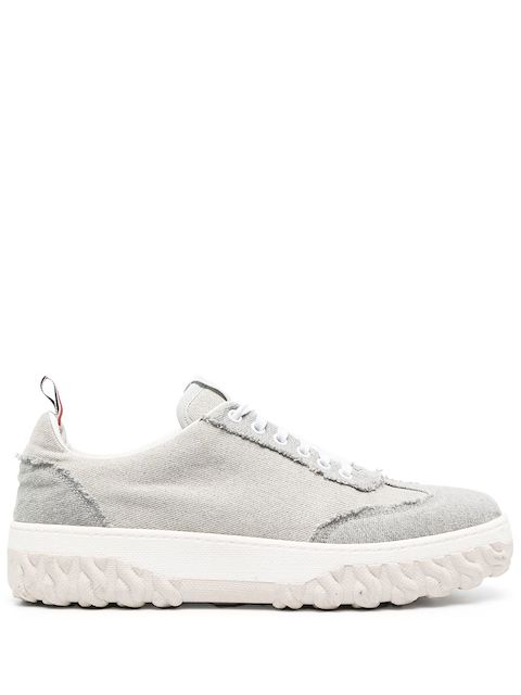Thom Browne low-top frayed sneakers