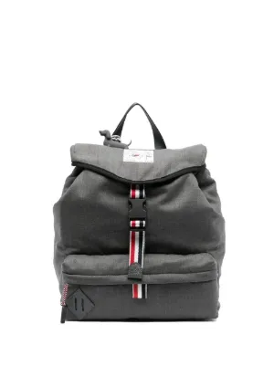 Black Pebbled Structured Backpack