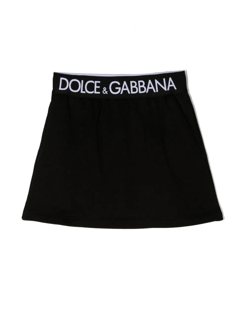 

Dolce & Gabbana Kids falda con logo en la pretina - Negro