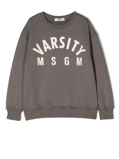 MSGM Kids sudadera con logo estampado