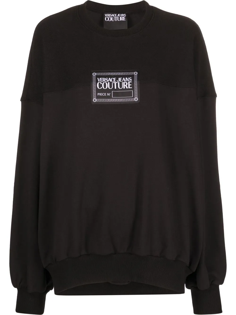 

Versace Jeans Couture Piece Number-patch fleece sweatshirt - Black