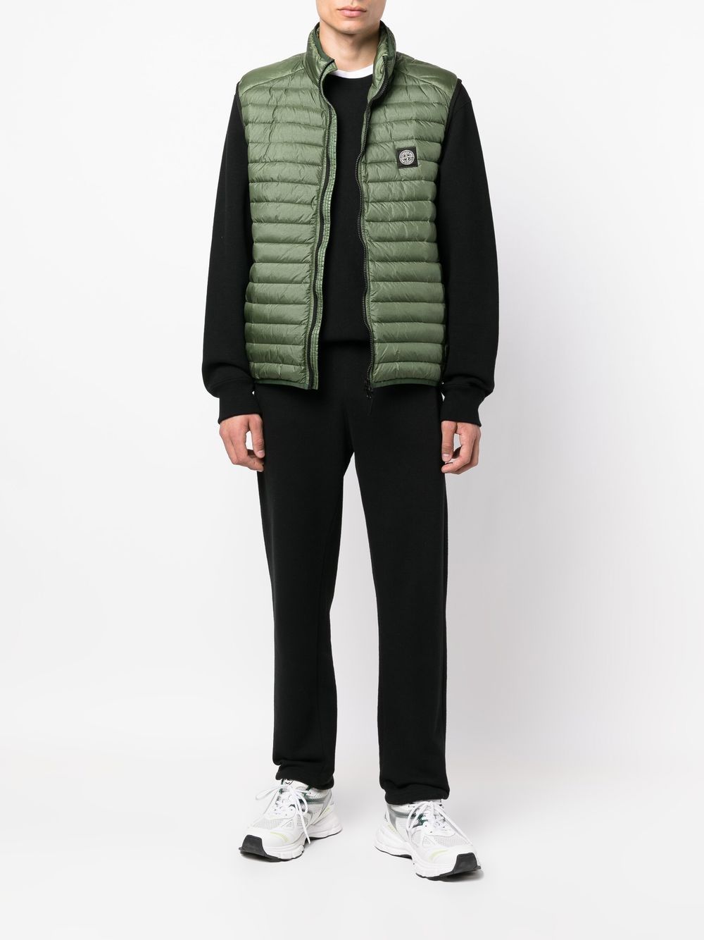 Stone Island Bodywarmer met patch - Groen