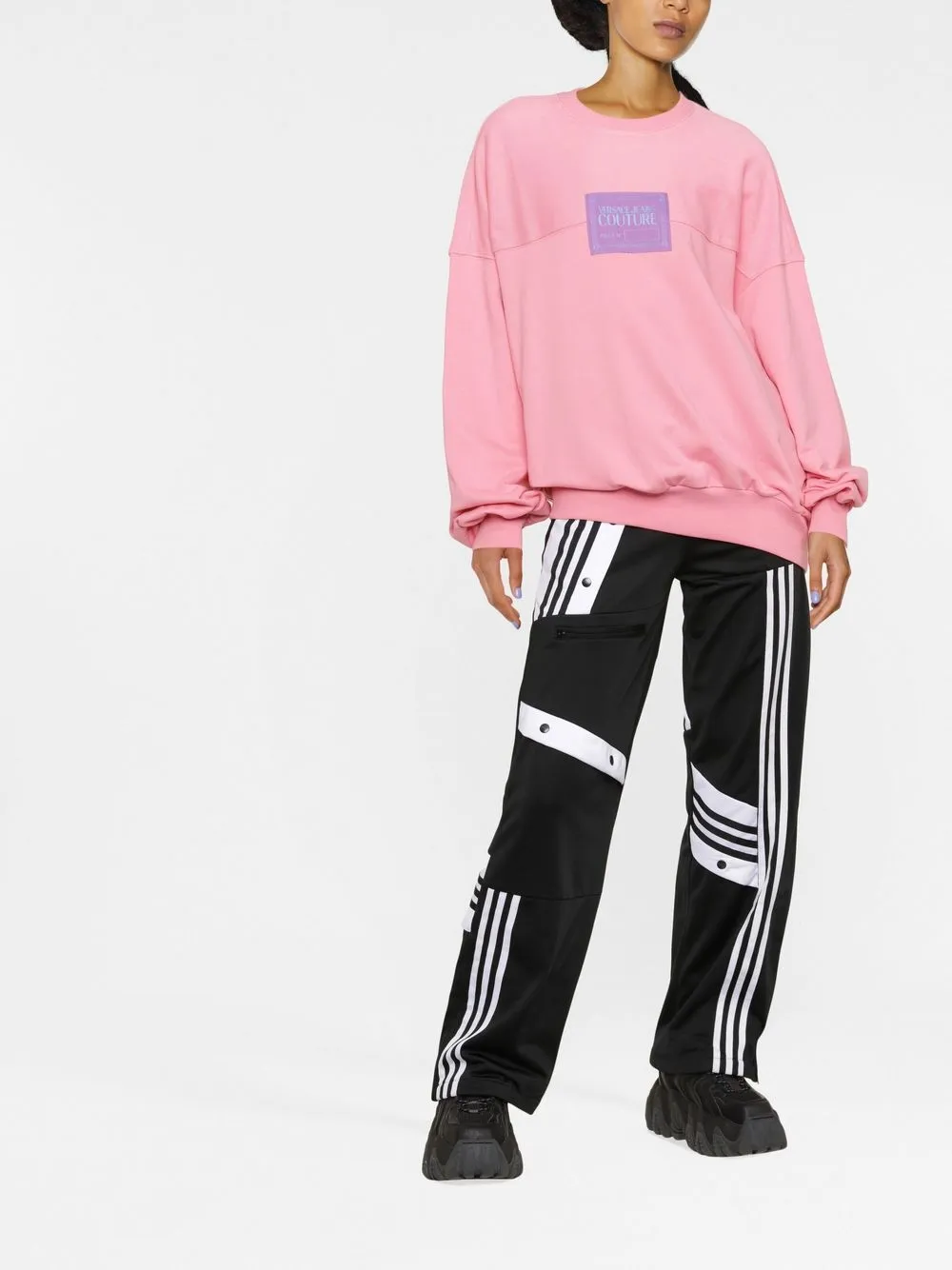 Versace Jeans Couture Sweater met patch - Roze