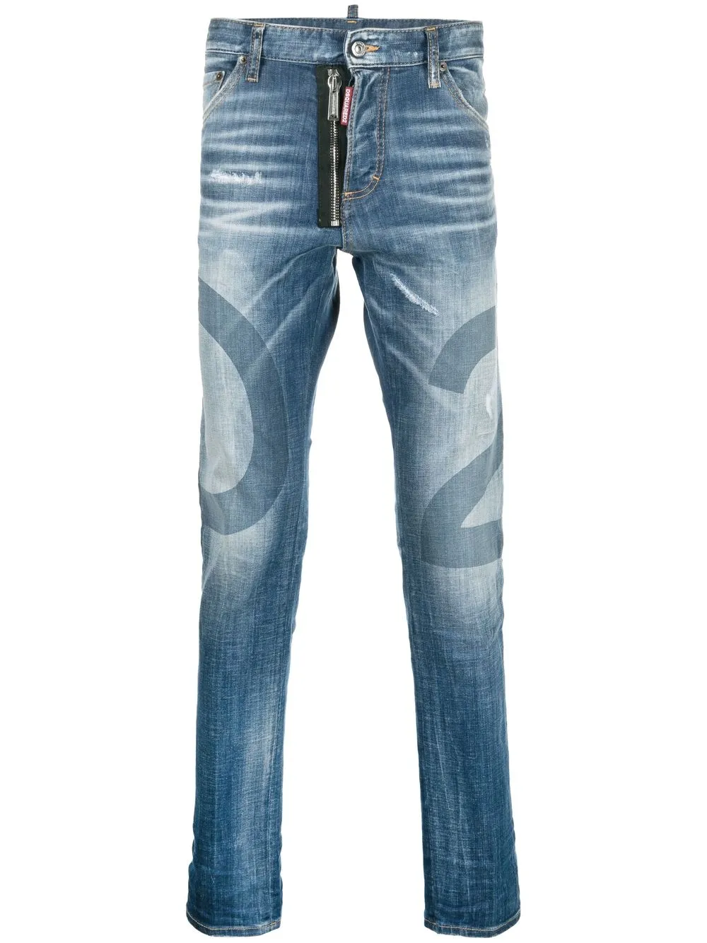 

Dsquared2 skinny jeans con efecto lavado - Azul