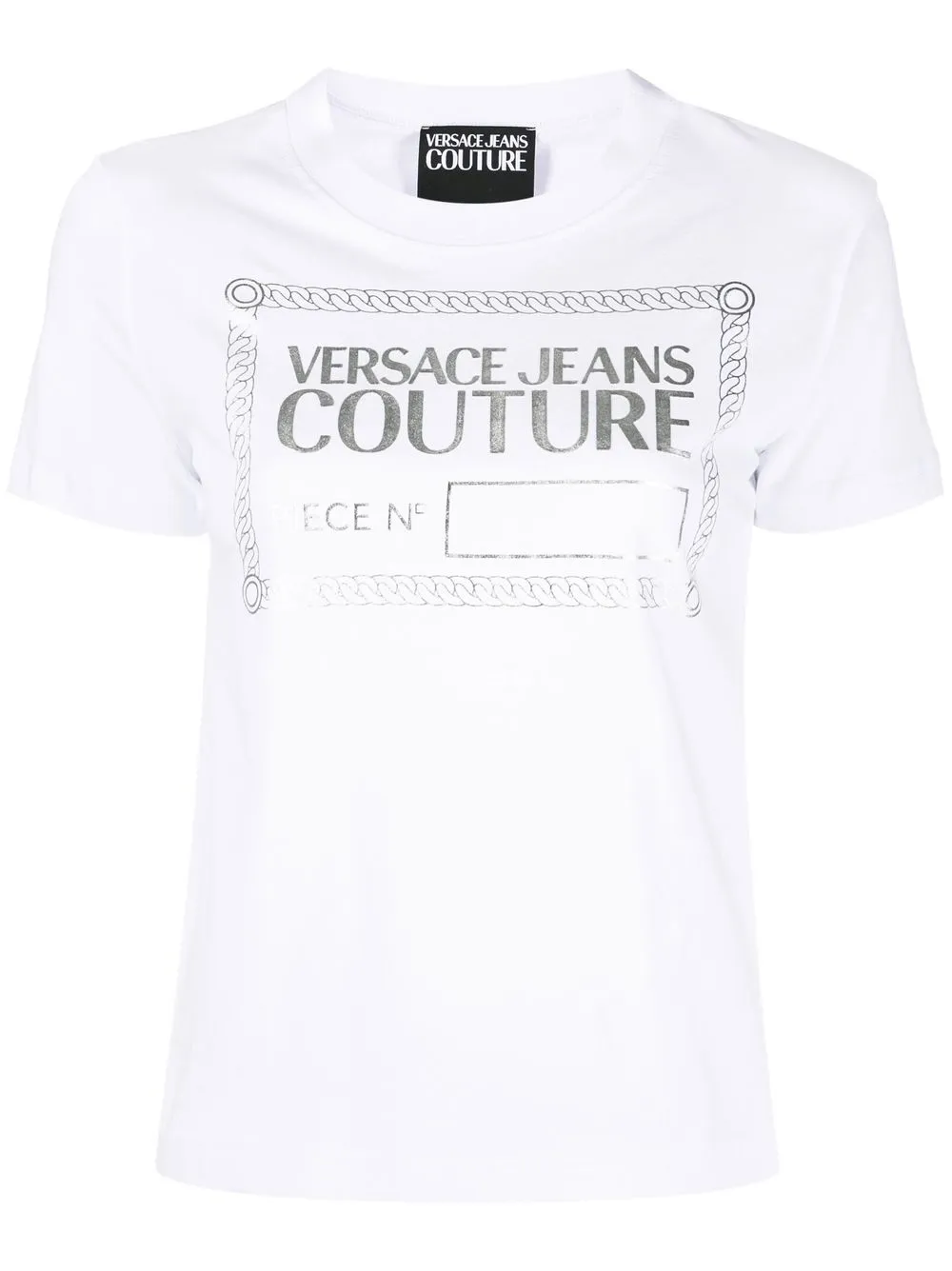 

Versace Jeans Couture Piece Number-print short-sleeve T-shirt - White