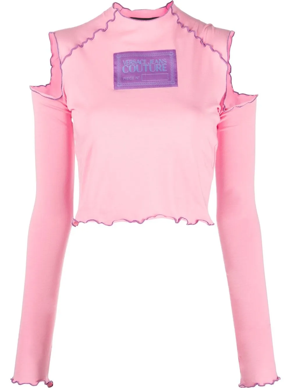 

Versace Jeans Couture top Piece con parche de número - Rosado