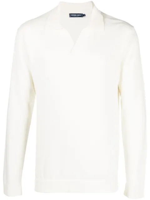 Frescobol Carioca knitted long-sleeve polo shirt