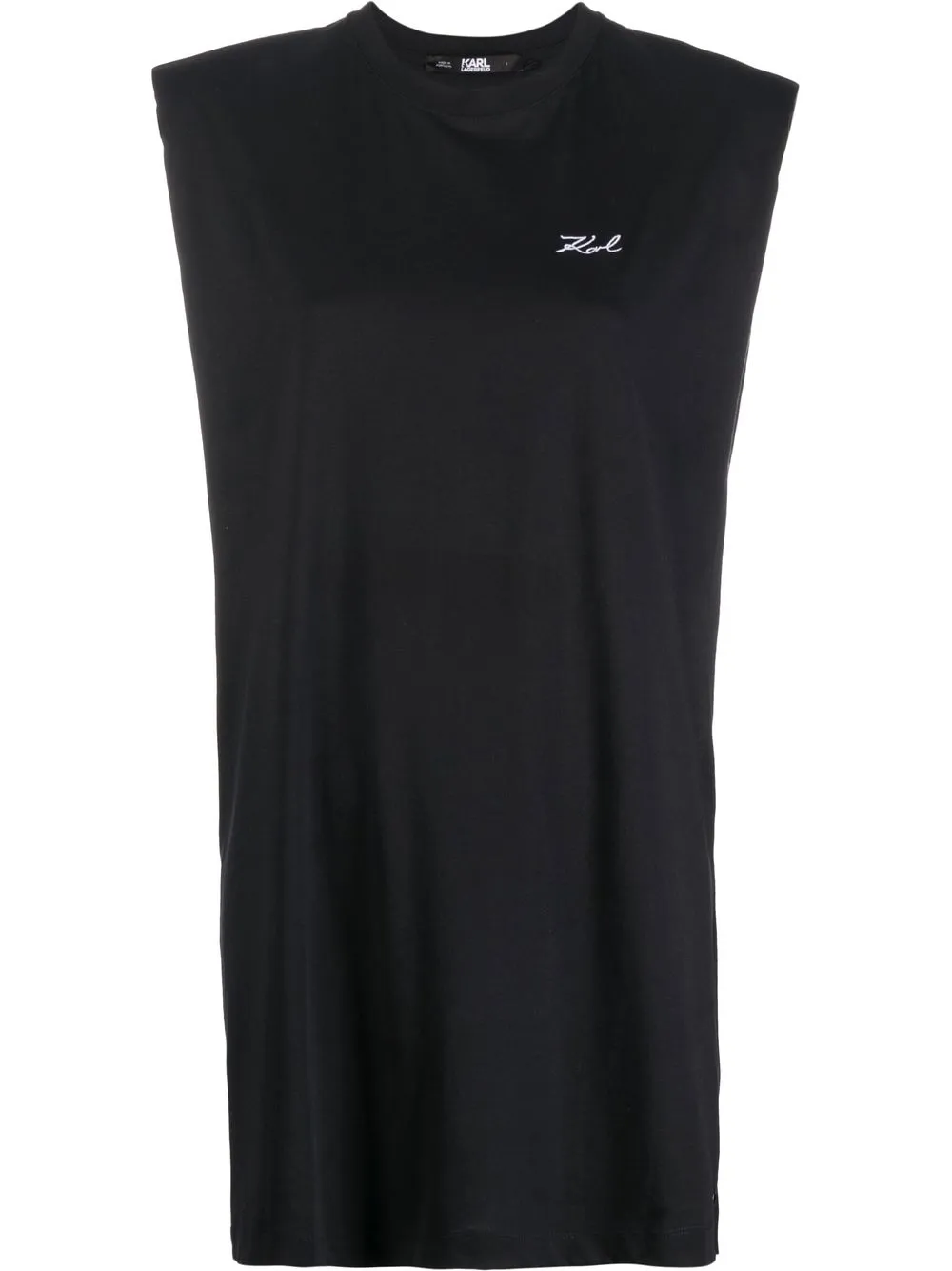 

Karl Lagerfeld Karl DNA sleeveless tunic top - Black