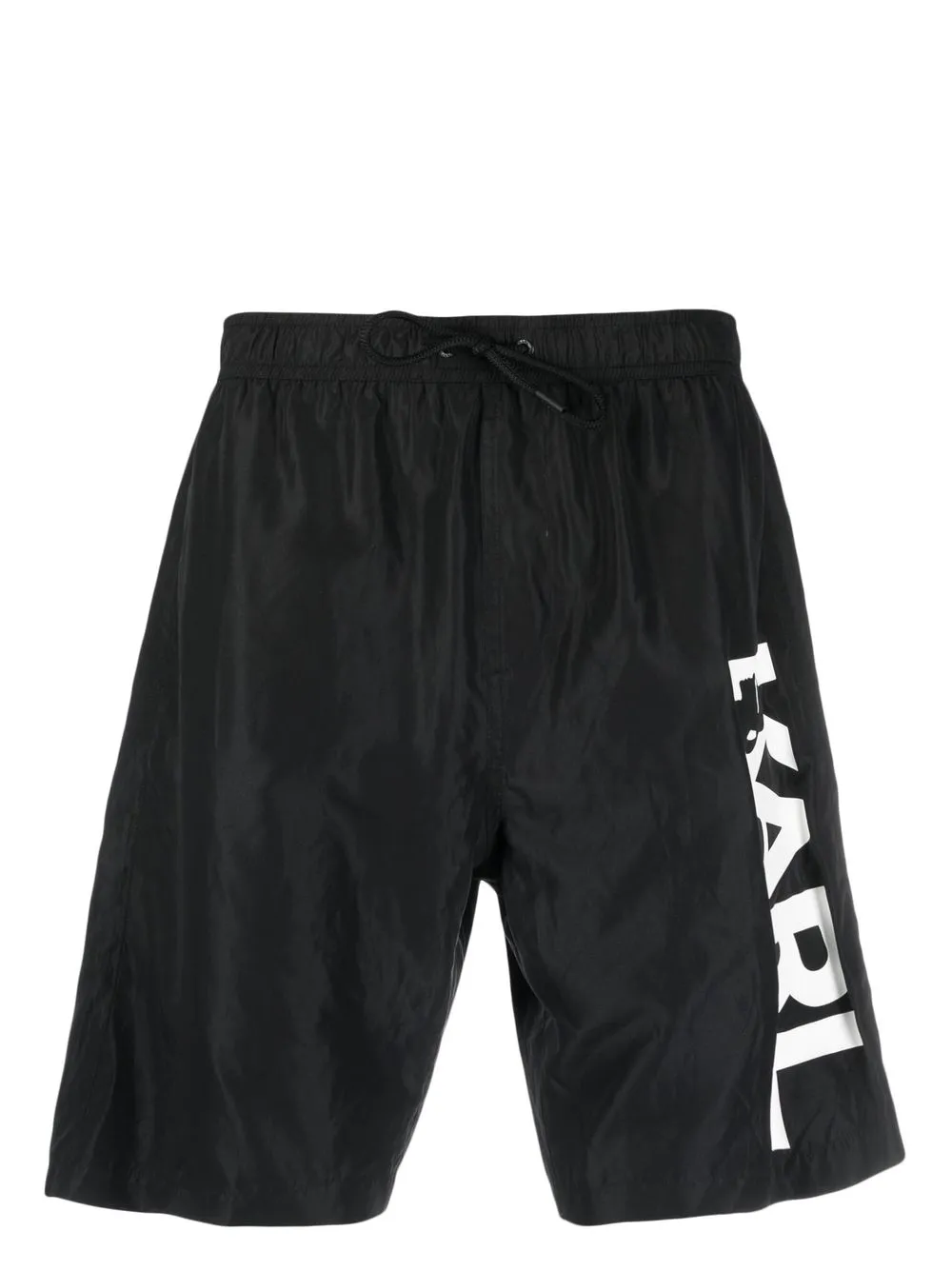 

Karl Lagerfeld logo-print swim shorts - Black