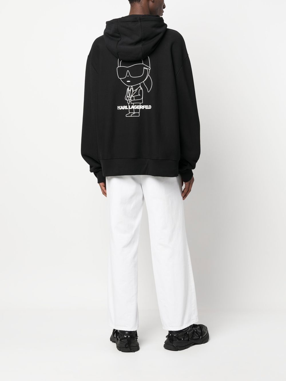 Karl Lagerfeld Hoodie met logopatch - Zwart