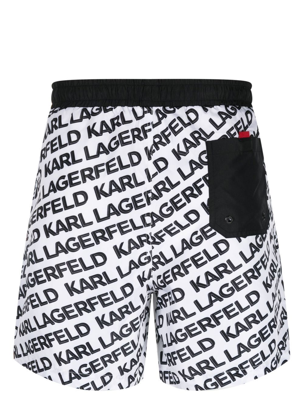 Karl Lagerfeld logo-print swim shorts - Wit