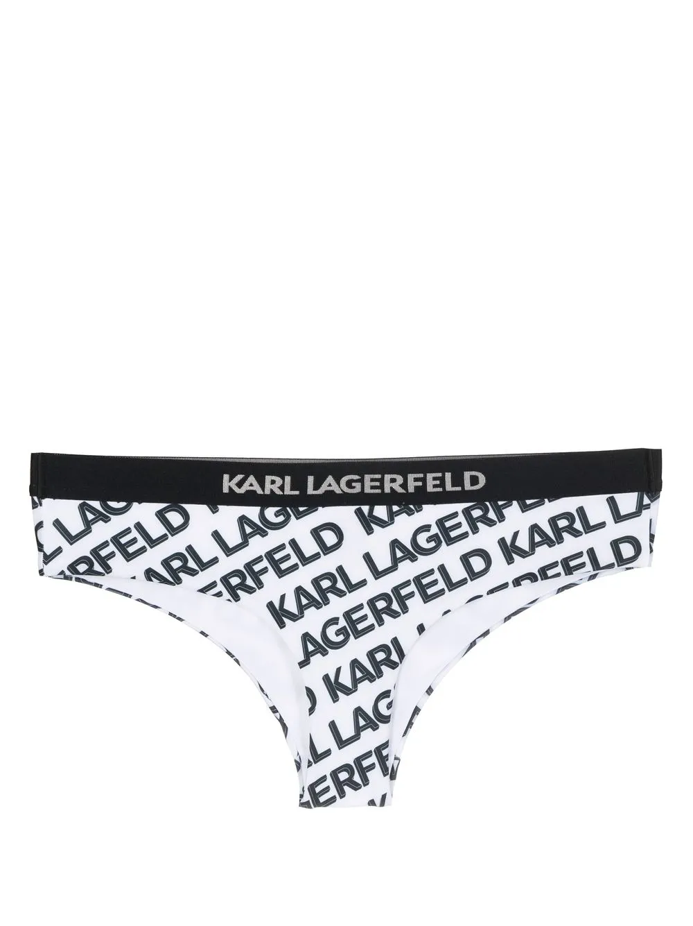 

Karl Lagerfeld logo-print bikini bottoms - White