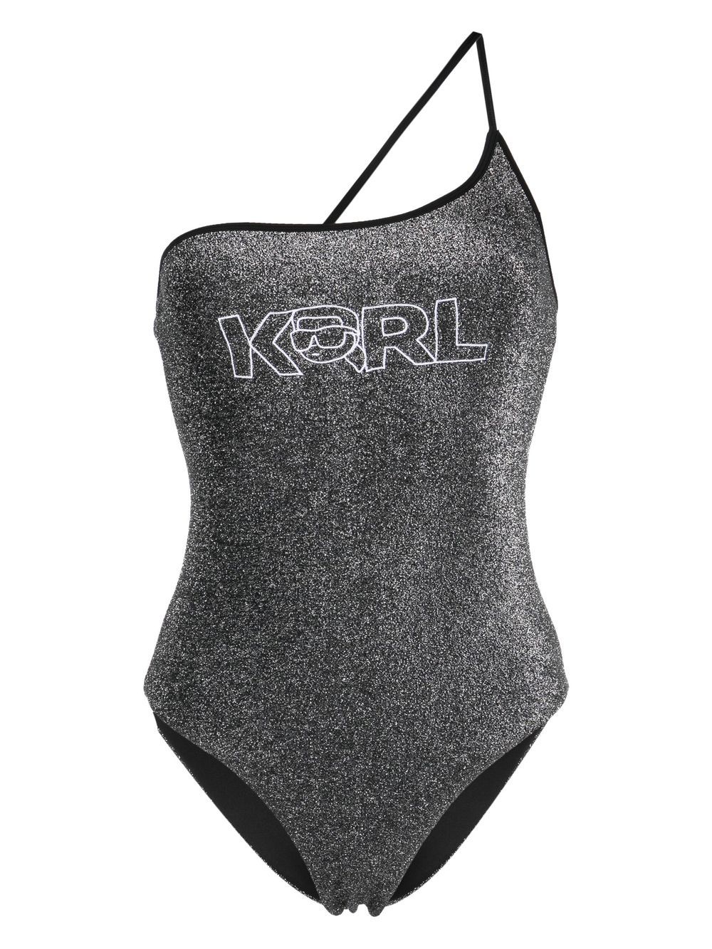 Image 1 of Karl Lagerfeld Ikonik 2.0 Lurex swimsuit